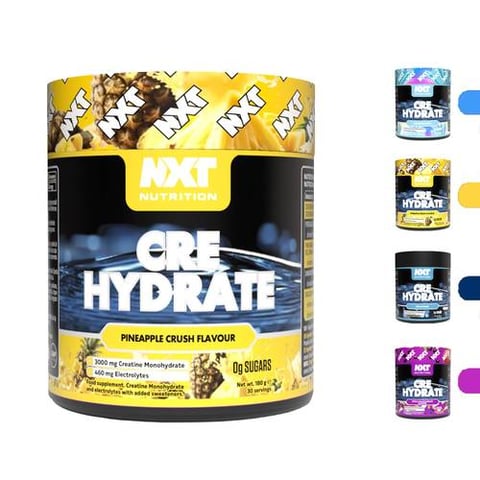 نكست نيوتريشن - كرياتين مونوهيدرات مع الإلكتروليتات (180 جم) - NXT Nutrition Creatine Hydrate with Electrolytes
