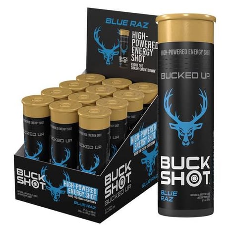 باكد اب – جرعة طاقة باك شوت لطاقة قبل التمرين تركيز عالي (12 شوت) - Bucked Up Buck Shot Energy Drink