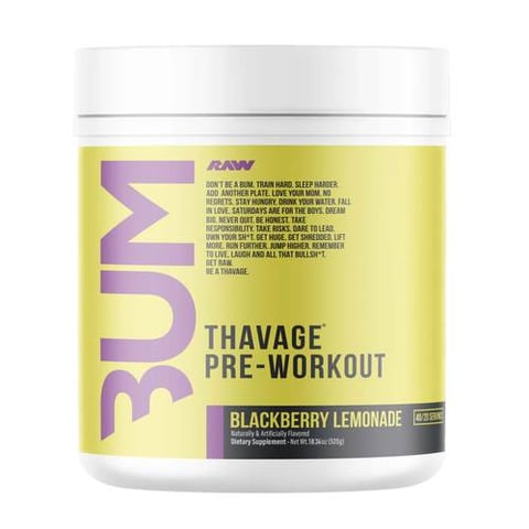 راو نيوتريشن - ثافاج مكمل ما قبل التمرين (520 جم) - Raw Nutrition BUM Thavage Pre-workout Powder