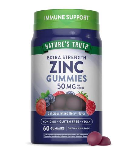 نيتشرز تروث - زنك عالي التركيز 50 مجم (60 علكة) - Nature's Truth Extra Strength Zinc