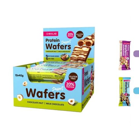 CHIKALAB - Protein Wafers Dessert (12 Bar)