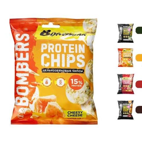 بومب بار - رقائق بروتين الحبوب الكاملة (14 حبة) - Bombbar - Whole Grain Protein Chips