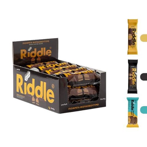 ريدل -  بار ويفر بروتين بزبدة الفول السوداني (15 حبة) - Riddle Peanut Butter Protein Bar Wafer