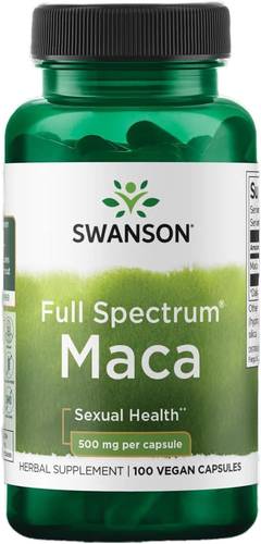 سوانسون - نبات الماكا معزز للصحة الجنسية (100 كبسولة) - Swanson Full Spectrum Maca