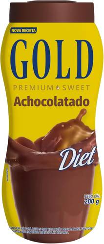 جولد شوكولاتة بودرة دايت محلى فاخر (200 جم) - Gold Diet Chocolate Powder Premium Sweetener