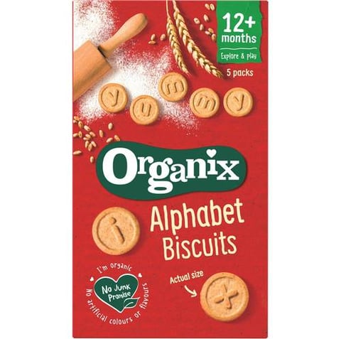  اورجانكس - بسكويت عضوي بشكل الاحرف الابجدية (6 علب) Organix Organic Alphabet Biscuits