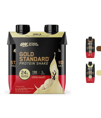 Optimum Nutrition - Gold Standard Ready To Drink Protein Shake (Pack of 4)