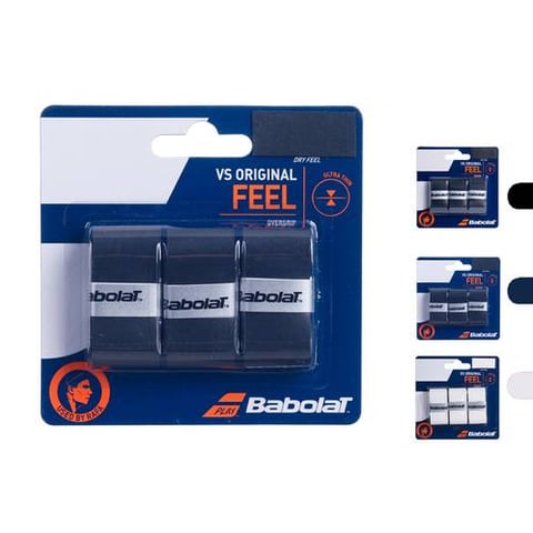شريط مقبض مضرب تنس/ بادل في اس اوريجينال من بابولات (3 قطع) - Babolat Overgrip VS Original 