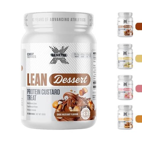 جينتكس نيوترشن - لين ديزرت بروتين كاسترد (600 جم) - Genetix Nutrition Lean Dessert Protein Custard