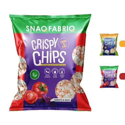 سناك فابريك - رقائق بروتين الحبوب الكاملة (14 حبة) - SNAQ FABRIQ - Whole Grain Crispy Protein Chips