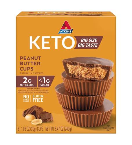 Atkins - Keto Mega Treats Peanut Butter Cups (8 Cups)