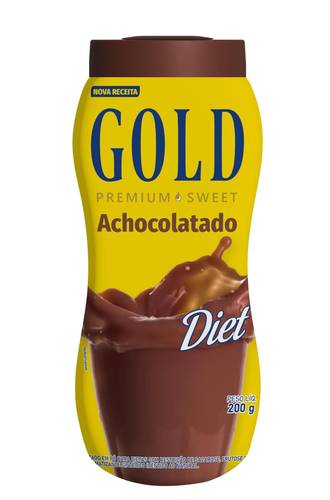 جولد شوكولاتة بودرة دايت محلى فاخر (200 جم) - Gold Diet Chocolate Powder Premium Sweetener
