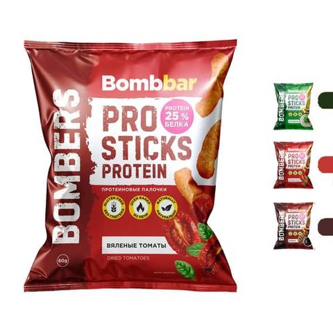 بومب بار - برو ستيكس بروتين - Bombbar - Protein Corn Sticks