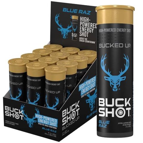 باكد اب – جرعة طاقة باك شوت لطاقة قبل التمرين تركيز عالي (12 شوت) - Bucked Up Buck Shot Energy Drink