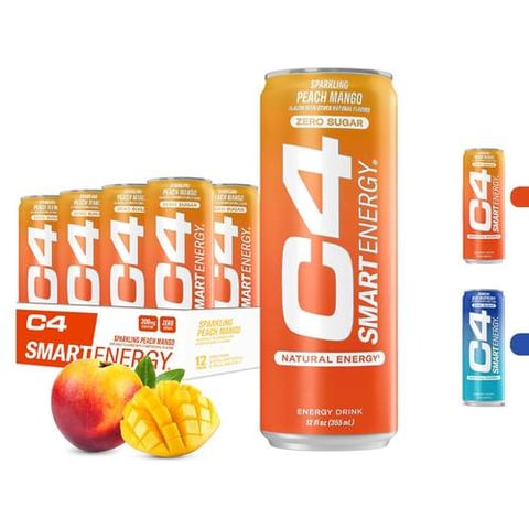 سيليكور - سي 4 مشروب طاقة الذكي قبل التمرين (12 علبة) - Cellucor - C4 Smart Energy Drink