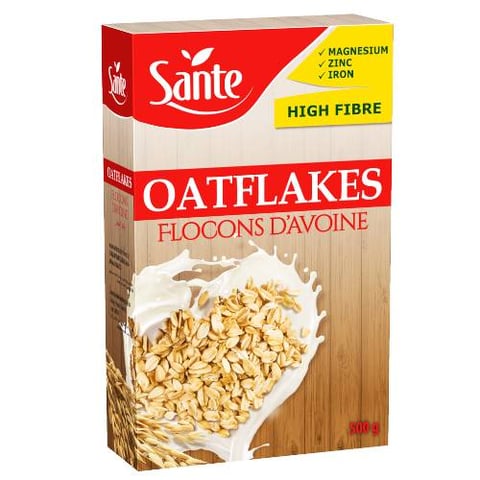سانتيه - رقائق الشوفان الكاملة (500 جم) - Sante Oat Flakes