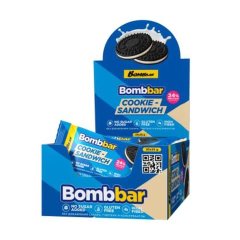 بومب بار - ساندويتش كوكيز بروتين - BombBar Protein Cookie Sandwich