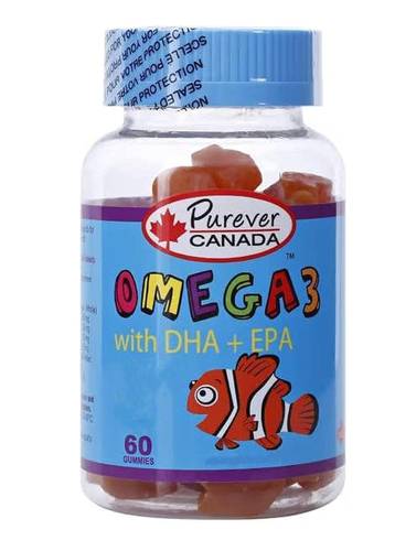 بيورايفير - اوميجا 3 للاطفال (60 حبة) - Purever Canada Omega 3 For Kids