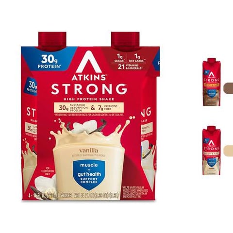 Atkins - Strong High Protein Shake (4 Pack)