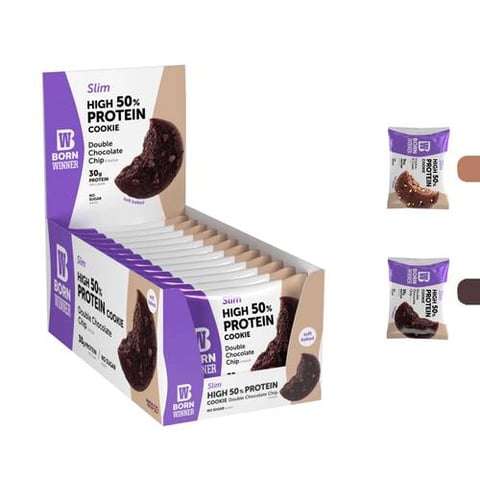 بورن وينر - كوكيز بروتين سلم (12 حبة) - Born Winner Slim Protein Cookie