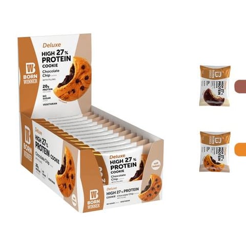 بورن وينر - كوكيز بروتين ديلوكس (12 حبة) - Born Winner Deluxe Protein Cookie