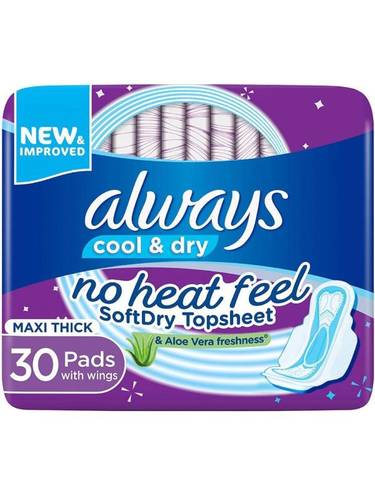 ALWAYS FEMININE PADS MAXI THICK LARGE WITH WINGS VOILOT 30P