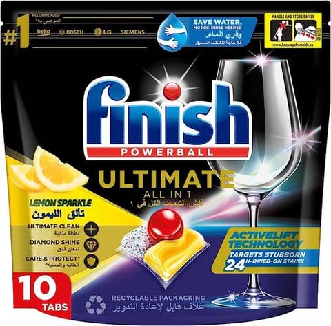 FINISH DISHWASHER POWER BALL CLASSIC LEMON 10TABS 