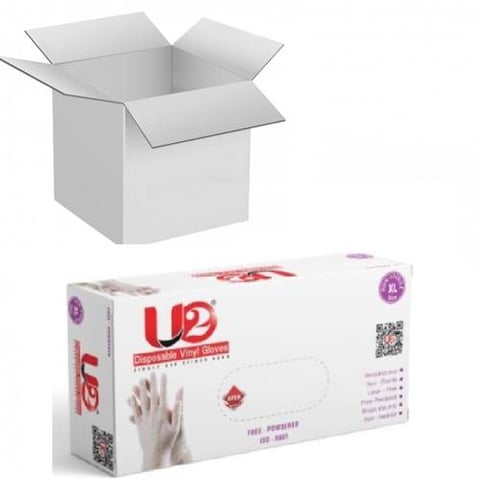 U2 VINYL GLOVES POWDER FREE XLARGE 700PCS - CARTOON