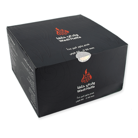WADI HALFA MICRO INCENSE CHARCOAL 50MM 60P