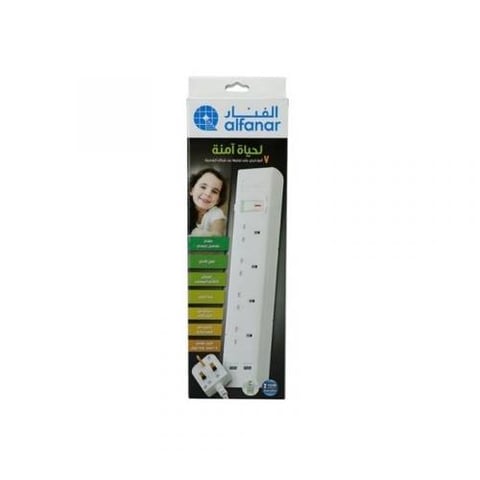 ALFANAR EXTENSION CORD 4SOCKET 3M 13A 2 USB PORT CE043M2U01