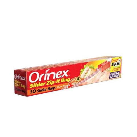 ORINEX SLIDER ZIP-IT BAG 26.8CM*27.9CM 10BAGS