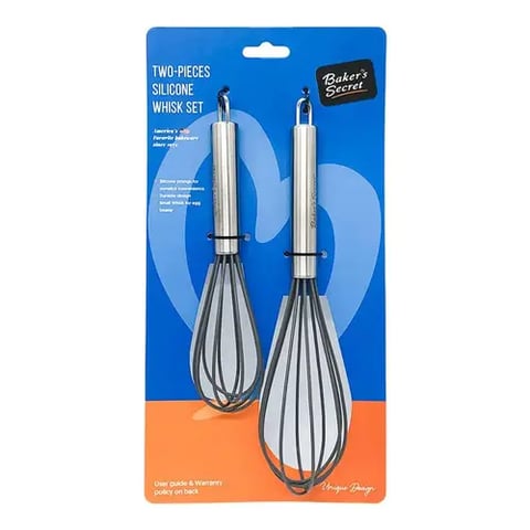 BAKERS SECRET SILICONE WHISK SET 