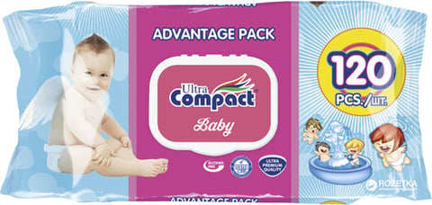 ULTRA COMPACT BABY WET WIPES 120 PCS
