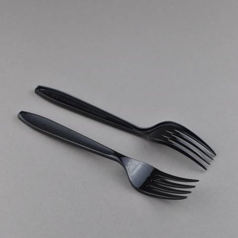 ASG PLASTIC HD FORK BLACK 50P 
