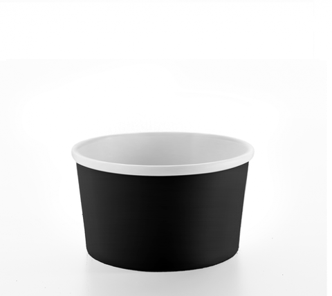 JAWAD BLACK PAPER BOWL WITH CLEAR LID 12OZ 50P 0202565