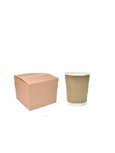 JAWAD COFFEE CUP RIPPLE KRAFT NOLID 9OZ 1000P - CARTOON