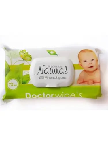 DOCTOR WIPES BABY WET WIPES NATURAL 72 PCS