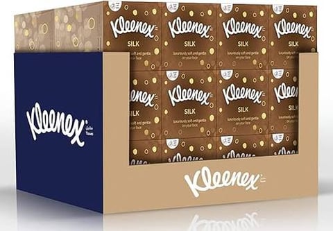 KLEENEX SILK FACIAL TISSUE SQUARE 3PLY 24BOX
