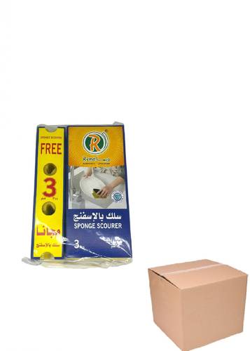 REMA SPONGE WITH SCRUBBER 6P+3FREE 24 PACKET - CARTOON