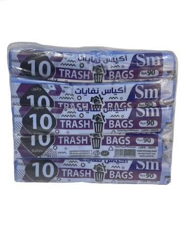 SM TRASH BAG ROLL BLUE 10GALLON 4KG - PACKET