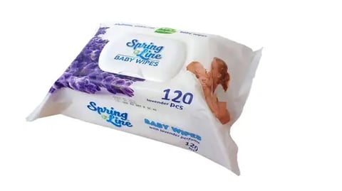 SPRING LINE BABY WET WIPES LAVENDER 120 PCS
