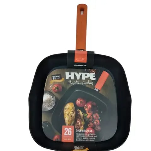 BAKERS SECRET FRY PAN SQUARE 26CM