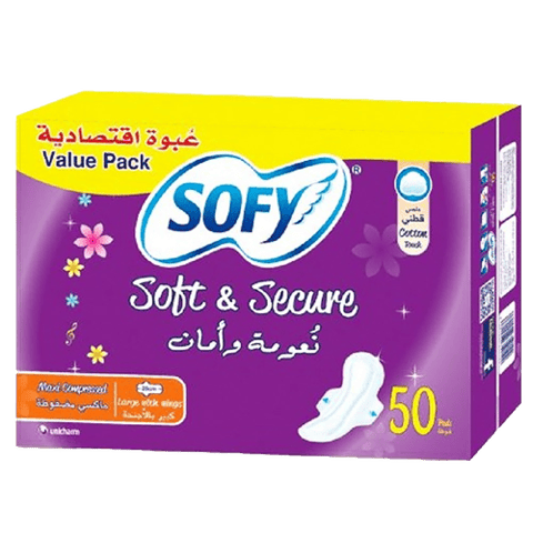  SOFY PADS MAXI COMPRESSED SOFT SECURE LARGE WITH WINGS 50P