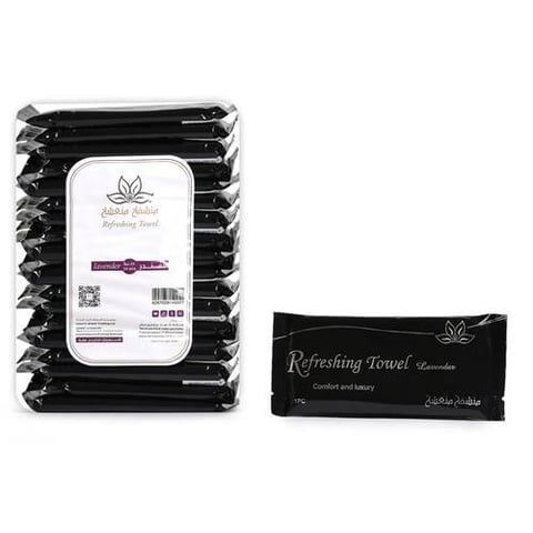 REFRESHING TOWEL LAVENDR BLACK 25P