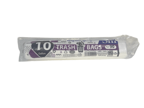 SM TRASH BAG ROLL WHITE 10GALLON 400GRM