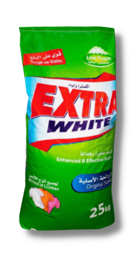 EXTRA WHITE LAUNDRY DETERGENT POWDER AUTOMATIC  25KG