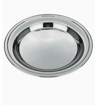 555 STEEL SERVING TRAY FLAT ROUND 65CM