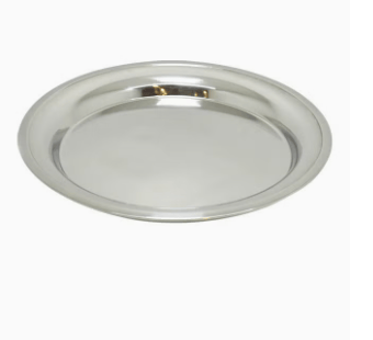 555 STEEL SERVING TRAY FLAT ROUND 60CM