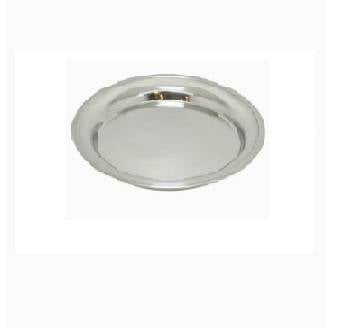 555 STEEL SERVING TRAY FLAT ROUND 30CM