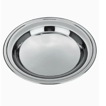 555 STEEL SERVING TRAY FLAT ROUND 80CM